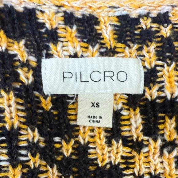Pilcro by Anthropologie Cream and Brown Patterned Cardigan XS - Picture 6 of 7